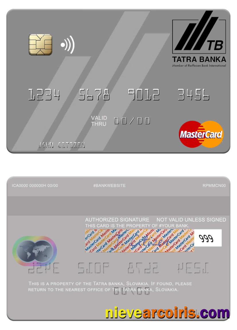 Slovakia Tatra Banka mastercard